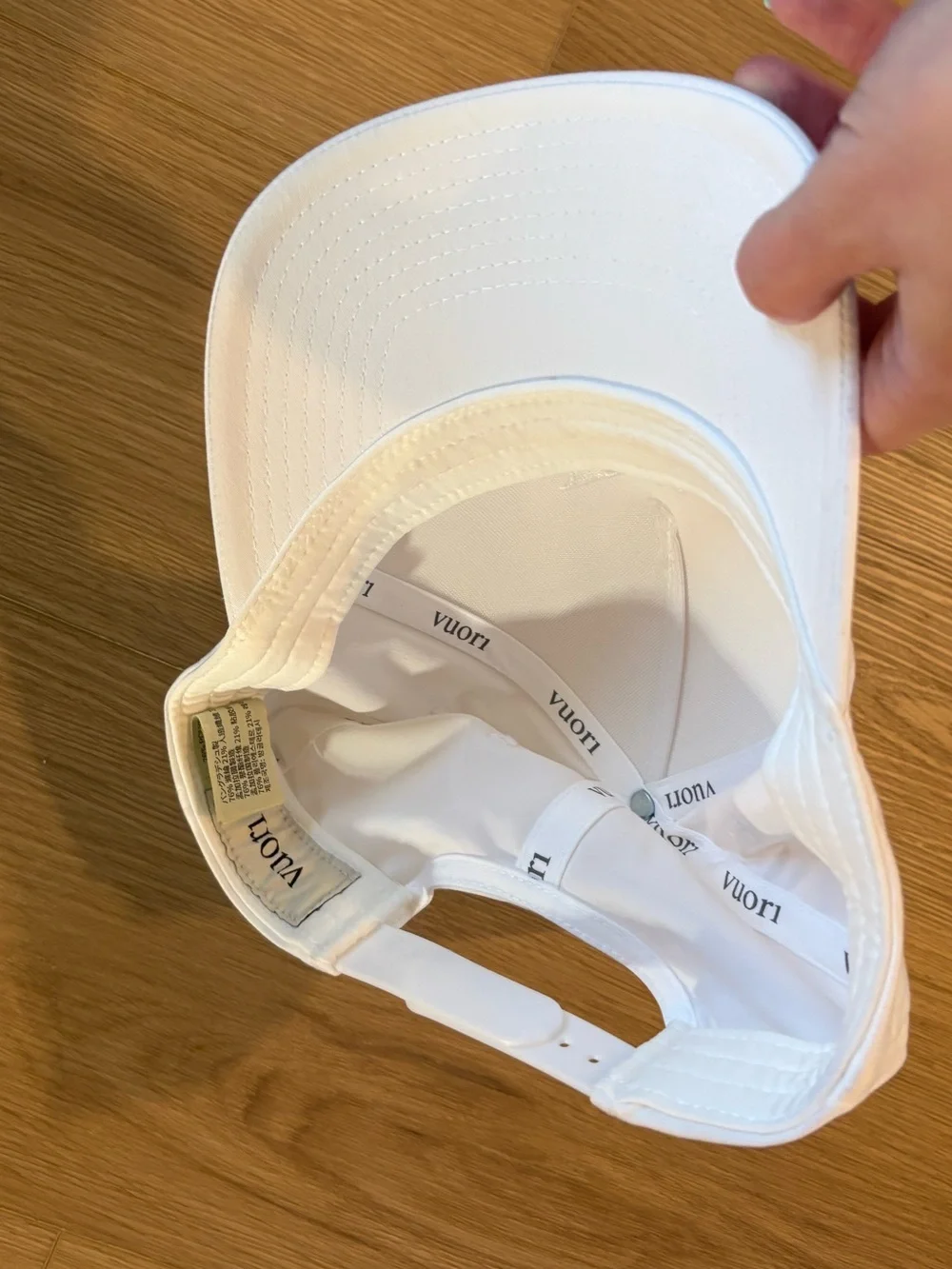 Vuori Magnitude Hat White Embroidered V Logo Cap